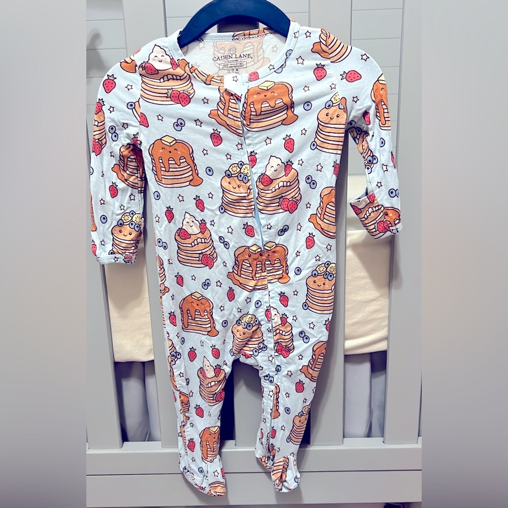Caden Lane Pancake Print Footie -
